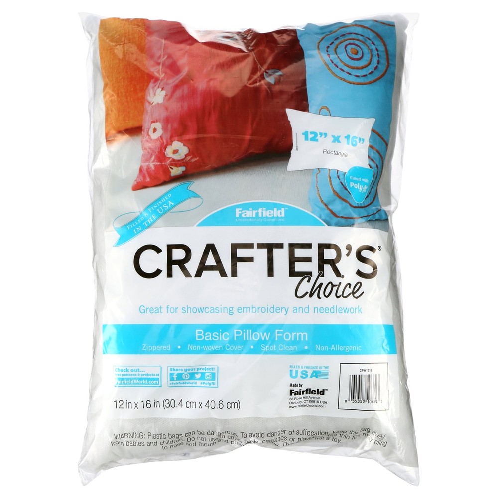 Crafter's Choice® Rectangular Pillow Insert by Fairfield™, 12" x 16"