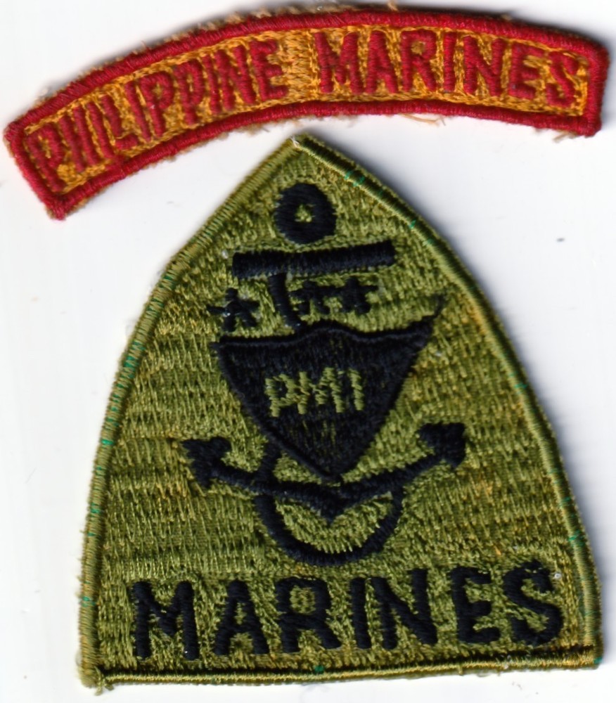 2x Philippine Marines  PMI College tab & patch