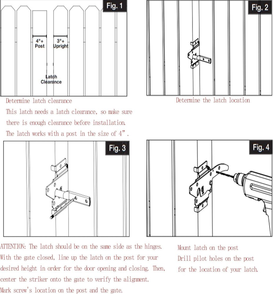 Self-Locking Gate Latch - Automatic Gravity Lever for Pool Security
