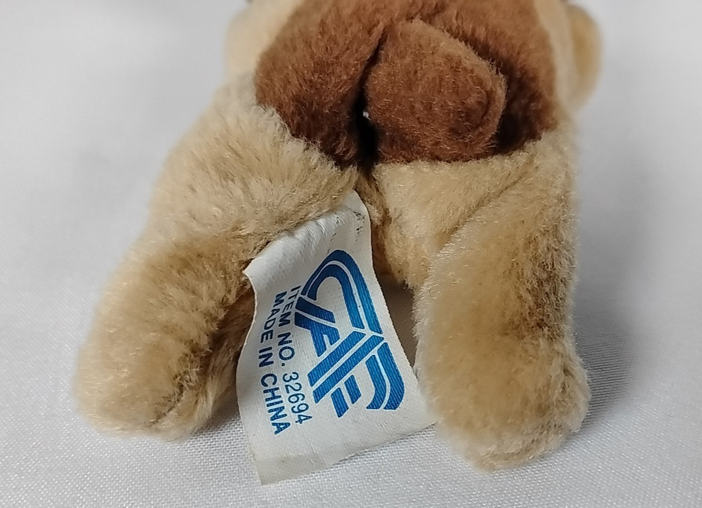 Plush Puppy Keychain 5"
