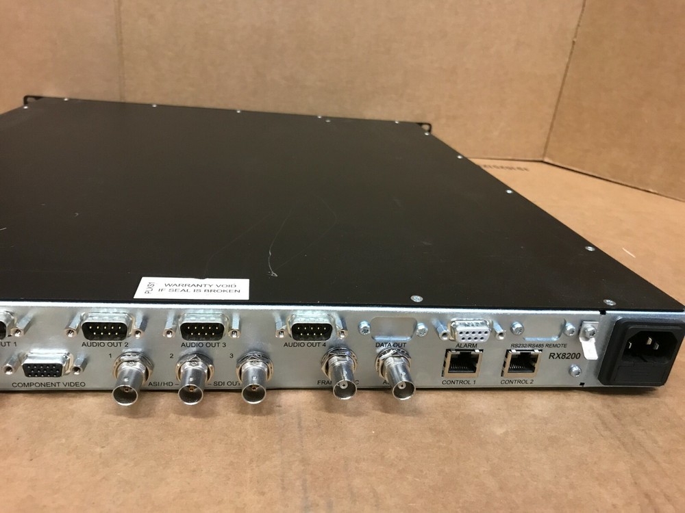 Ericsson Tandberg MPEG2/4 422 4:2:2 HD DVB-S2 Decoder Receiver RX8200 SN#34237
