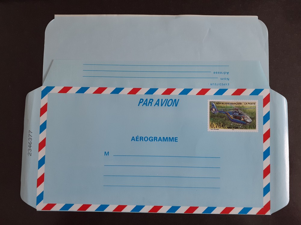 Frankreich 1996 - Aerogramme - 0,76 € - Helikopter - postfrisch