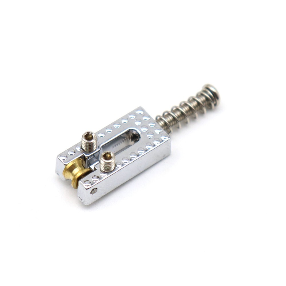 6xGuitar Tremolo/Fixed Hardtail Roller Bridge Saddle w/Decorative Surface Silver