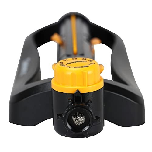 Turbo Oscillating Sprinkler with Timer, 4,000 sq ft Coverage, Quick Connect, Adj