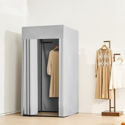 Fitting Room, Dressing Room with Thick Polyester Curtains, Privacy Space with Sh