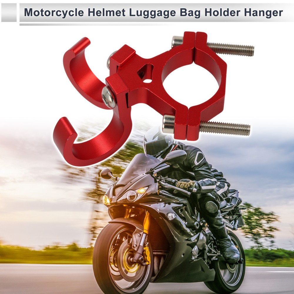 Motorcycle Bow Hook Screw Nut 1 Set Red
