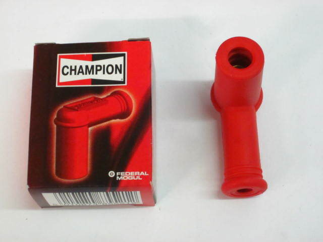 Champion Spark plug cap 5K 5000 ohm resistive red boot electronic ignition
