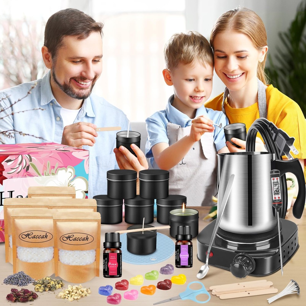 Haccah Candle Making Kit with Wax Melter