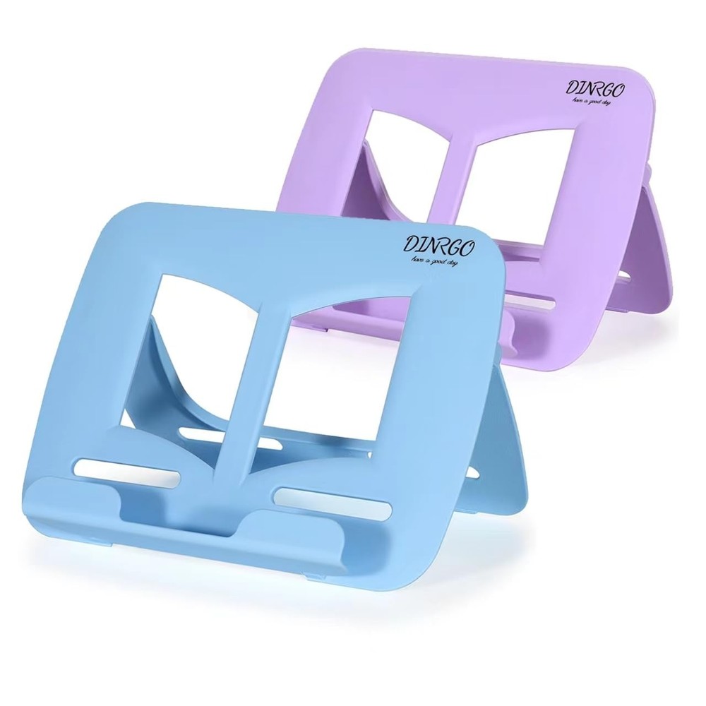 Book Stand - Adjustable & Portable Document Holder for Kitchen Reading Desk S...