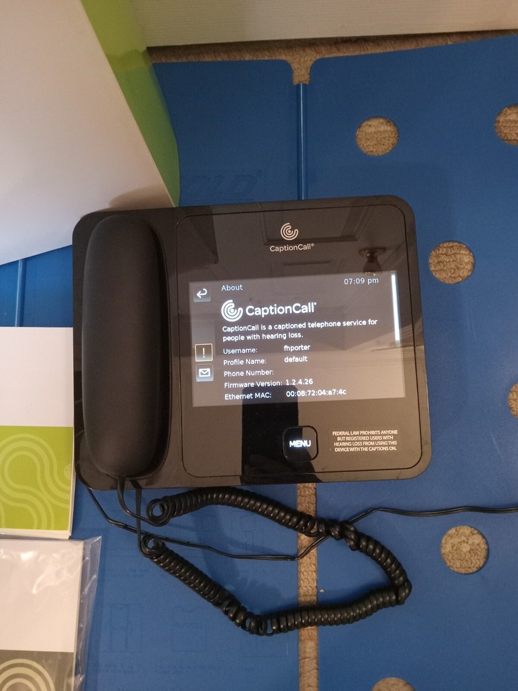 Caption Call 57Tx Closed-Caption Touch Screen Phone for Hearing Impaired