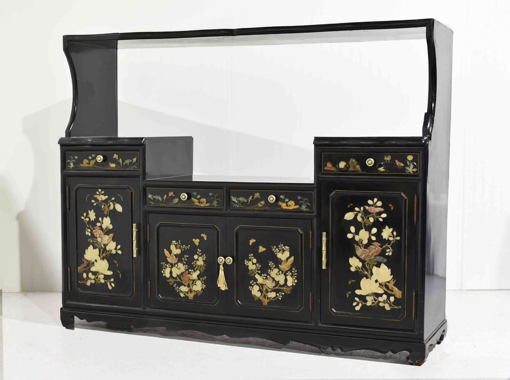 Mid Century Chinoiserie Sideboard Media Unit