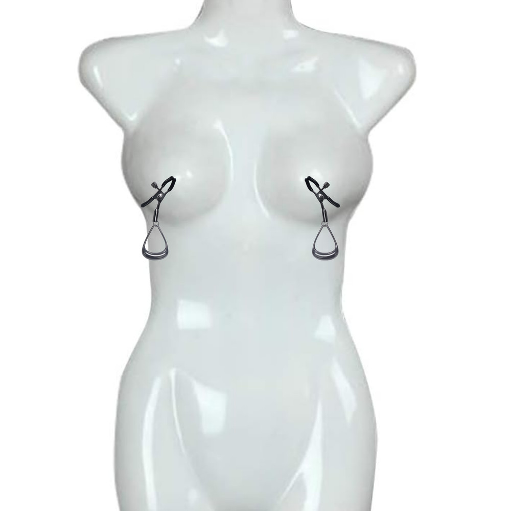 Adjustable Nipple Clamps Loop Design BDSM Fetish Restraint Breast Stimulator