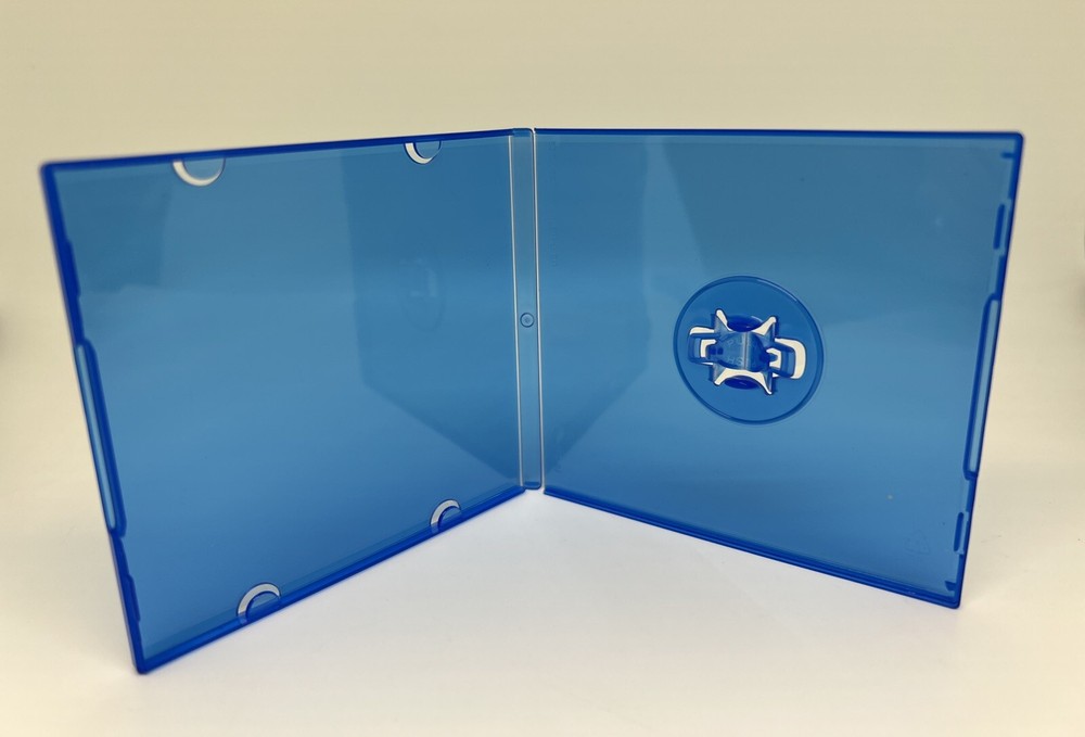 10 3.5" Mini Single Poly CD Case for 3" (8MM) Mini Disc, Sleeve, Blue, FD1013