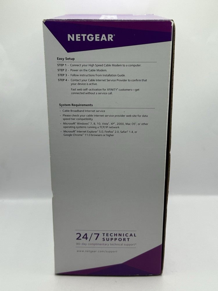 NETGEAR CM600 HIGH SPEED CABLE MODEM DOCSIS 3.0 Open Box Never Used