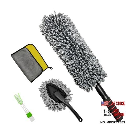 4 PCS Car Duster Kit, Microfiber Scratch Free Multipurpose Cleaning Duster
