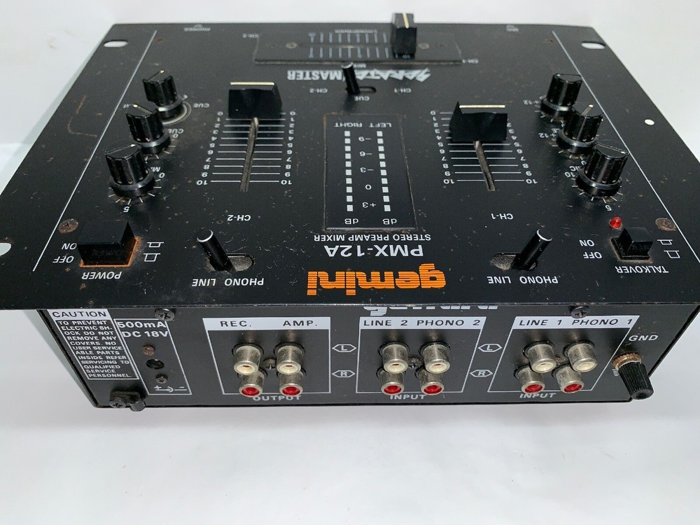 AS IS- Gemini PMX-12A Stereo Preamp Mixer Board