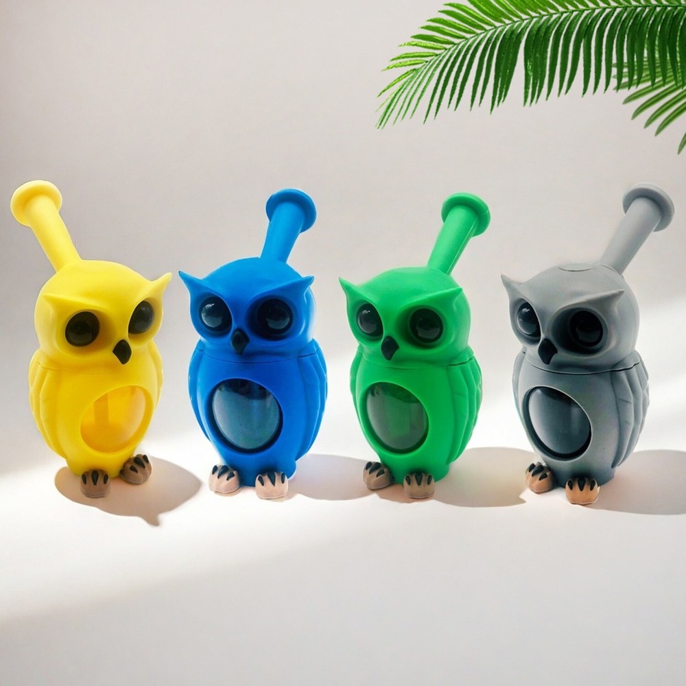 Silicone Hookah Water Pipe Bong Cute Owl Shape
