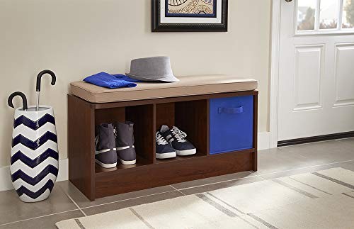 1309 3-Cube Storage Bench Dark Cherry