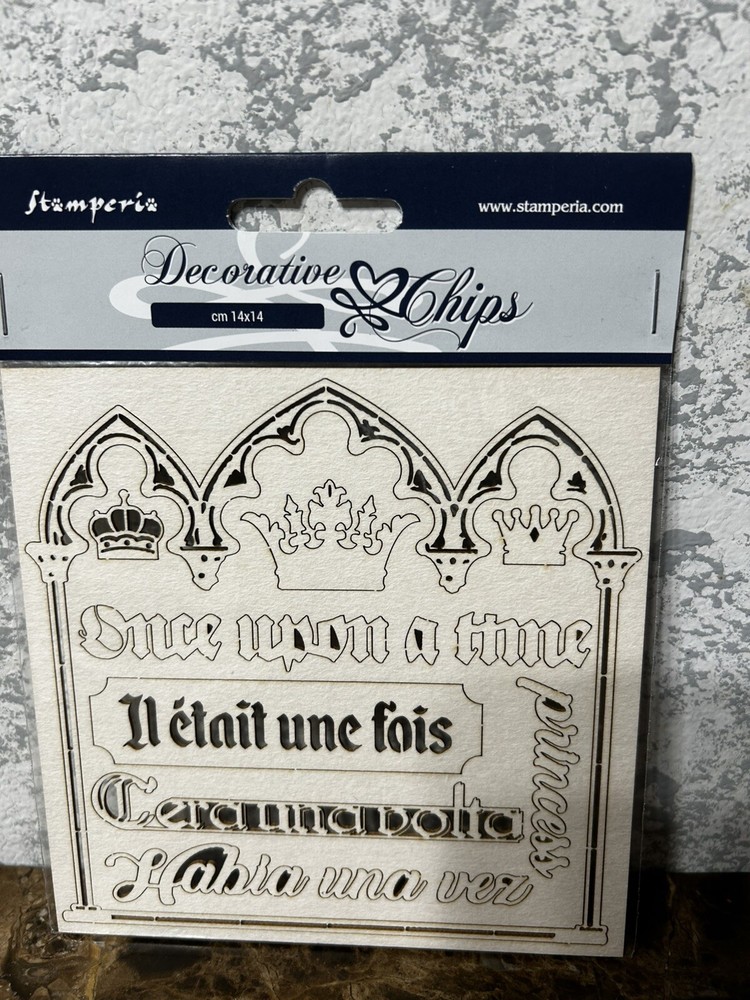 Stamperia Decorative chips light chipboard