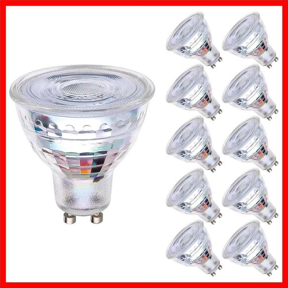 GU10 LED Light Bulbs,5.5W55W Halogen Equivalent, Dimmable Spotlight GU10 LED ...