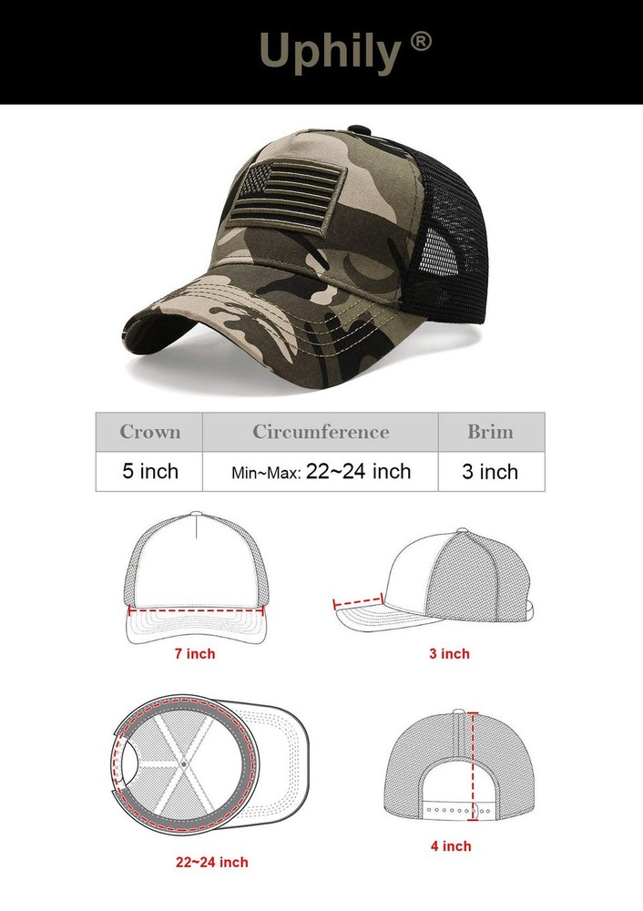 Mesh Baseball Caps One Size-Medium Camo 1