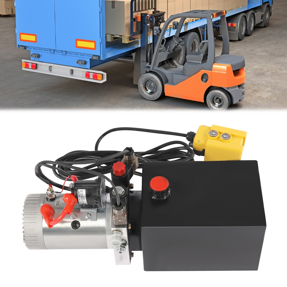 8 Quart Double Acting Hydraulic Pump Dump Trailer 12V Unit Pack Power Unit NEW