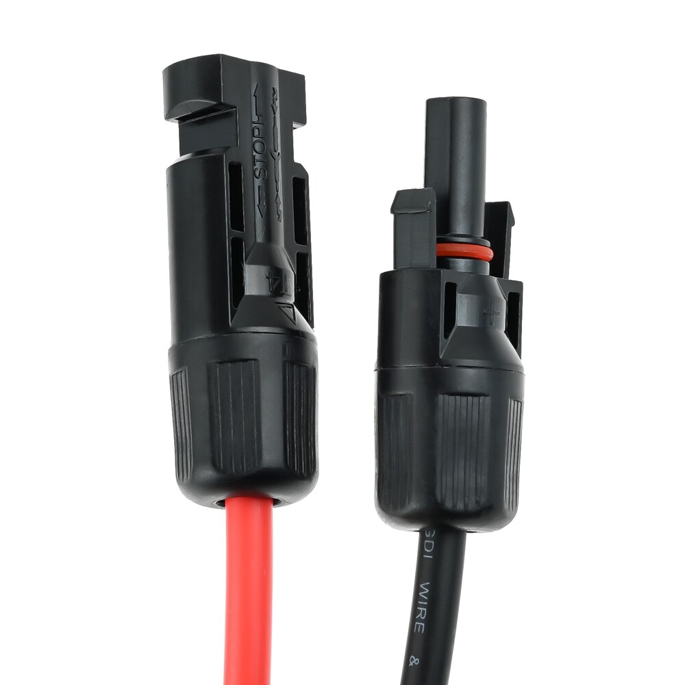 Solar Panel Cable Connector Kit 10AWG 60CM Solar Extension Cable for Solar Panel