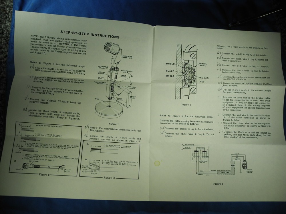 HEATHKIT HDP-21A microphone  Instructions (ORIGINAL)