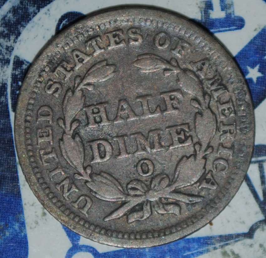 1859 O Seated Liberty Half Dime {{{3806