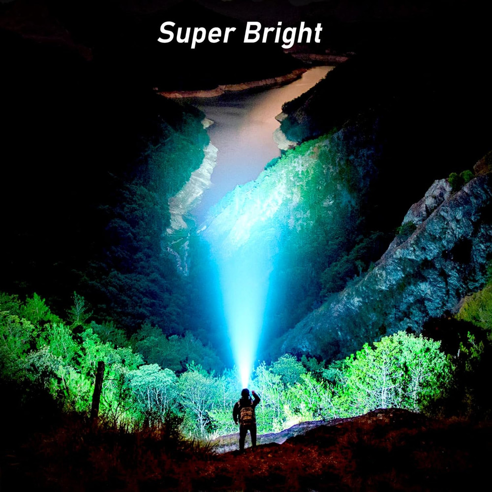 LED Headlamp Rechargeable,2000L High Lumen Super Bright Dimmable Headlight