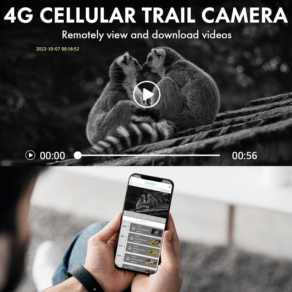 Campark 2K 4G LTE Cellular Solar PTZ Trail Camera Security Camera With SIM Card
