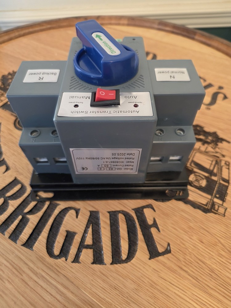 63A ATS Dual Power Automatic Transfer Switch for Generator Changeover Switch 2P