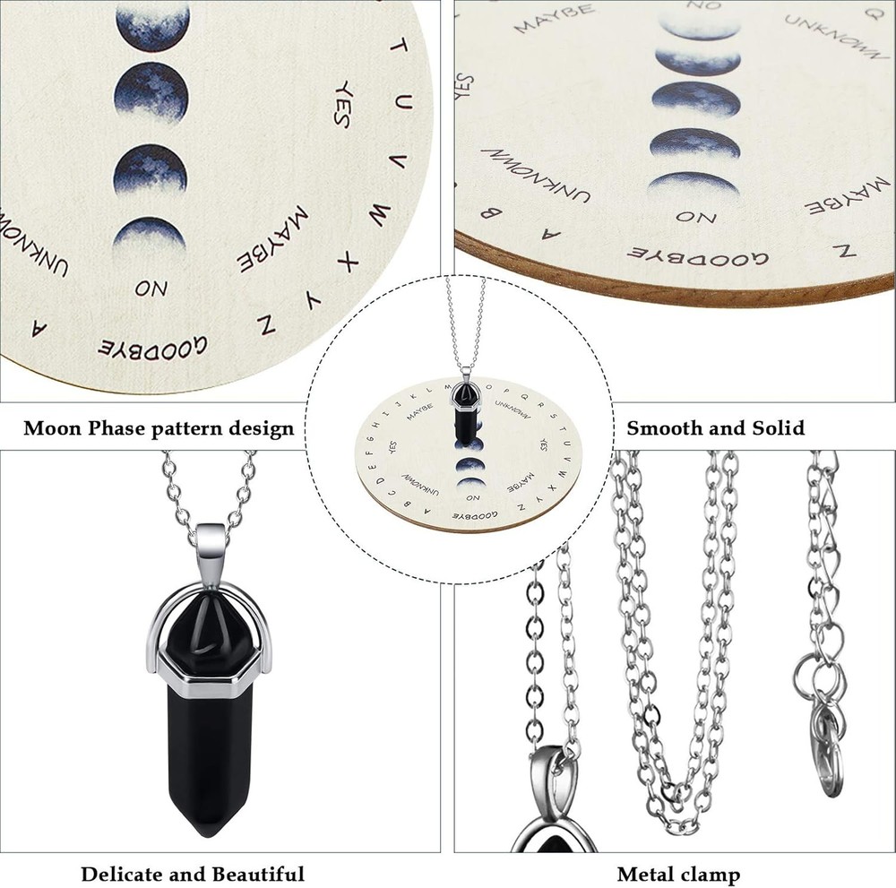 Pendulum Board for Divination Moon Phase Pendulum Board Dowsing Divination