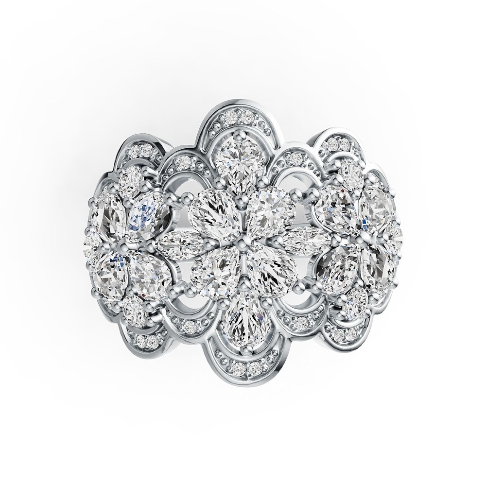 Sterling Silver Semi Mount Ring Setting Pear PE 4X3mm