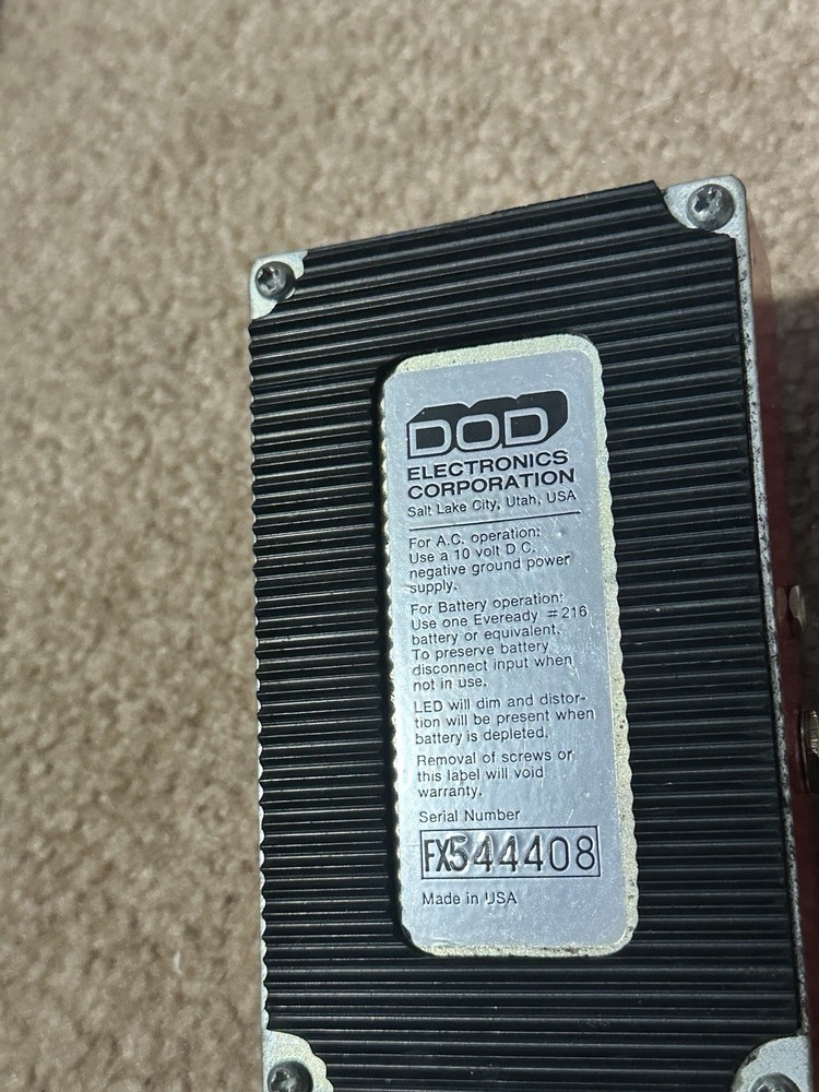 DOD Supra Distortion Effect Pedal FX55-B Tested