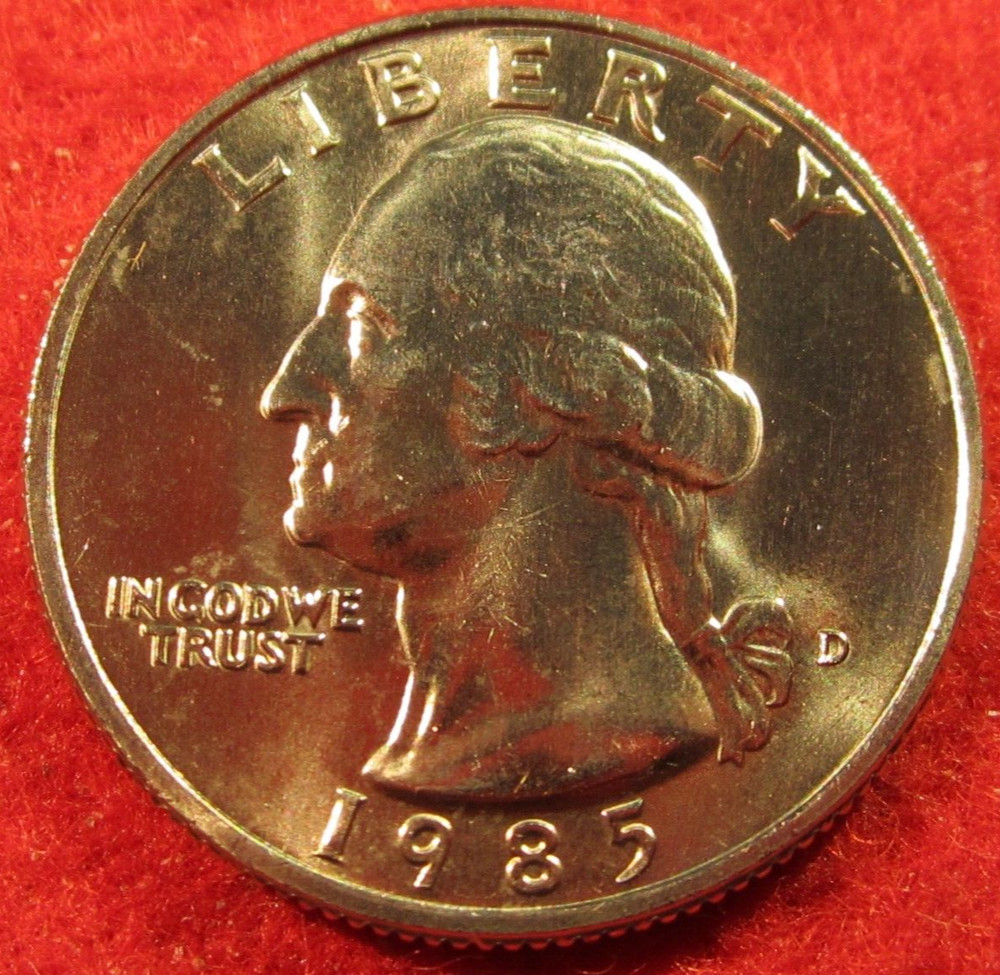 1985 D Denver Washington Clad Quarter - Uncirculated
