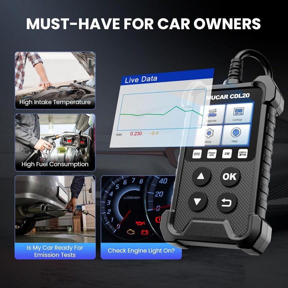Mucar CDL20 obd2 reader Car Diagnostic Scanner Automotive OBD fault code reader