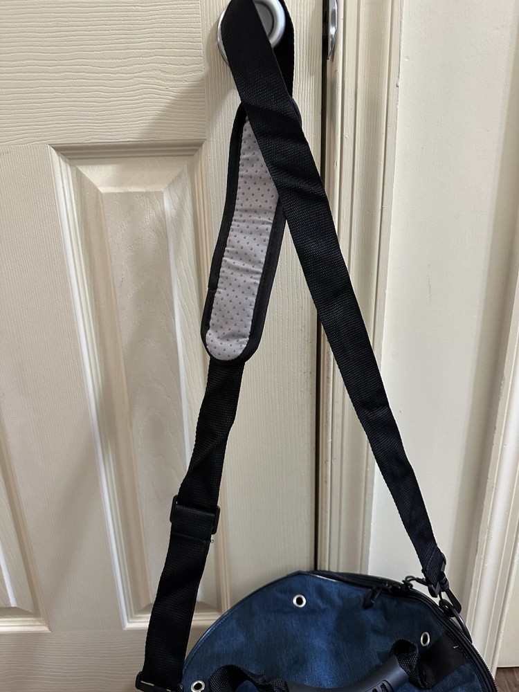 Blue Yarn Soft Sided Crochet Bag