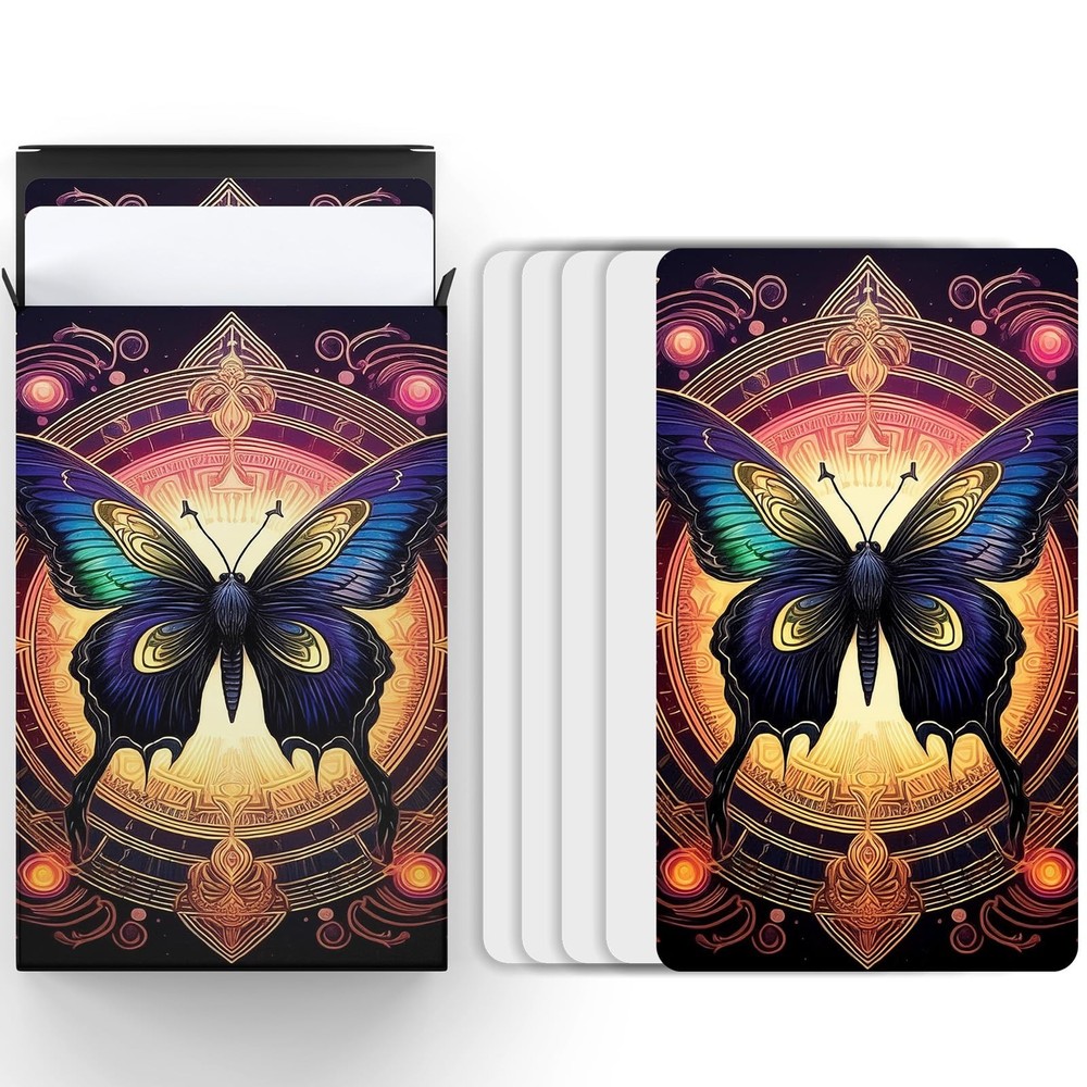 Lunaphora Blank Tarot Cards with Printed Back Design - 1 Deck, Multicolored