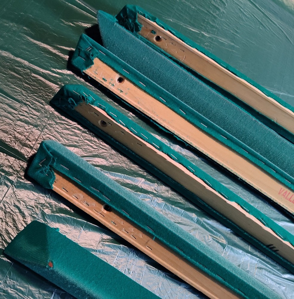 Original Valley 93 3-bolt pool table Rails individually being sold