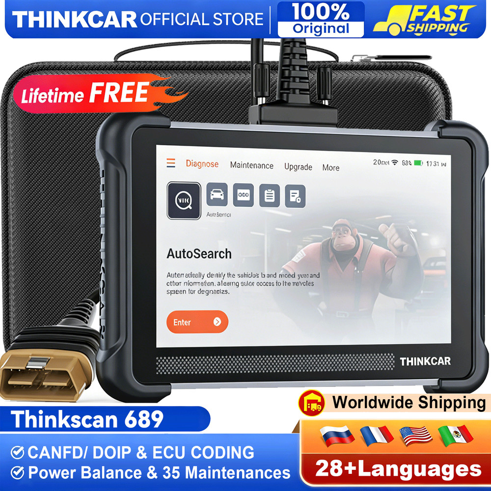 ThinkScan 689 CANFD DOIP ECU Coding Scanner Auto Diagnostic Tool Lifetime FREE