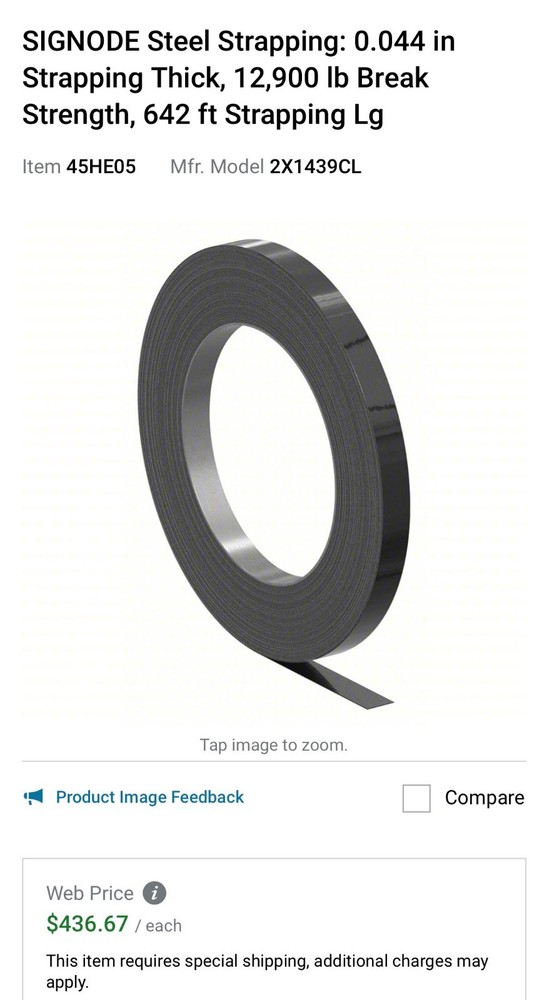 2'' STEEL STRAPPING SIGNODE 45HE05