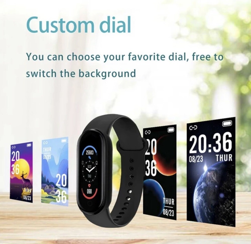 Smart Watch Band 6 - Black, Ship From California