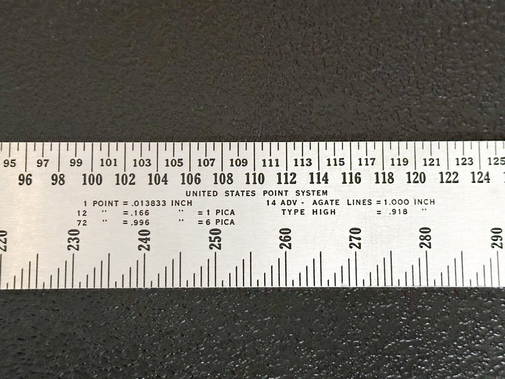 BOSTON GLOBE Employee 1948 Arthur Gaebel Printers Comparative Scale No. 604