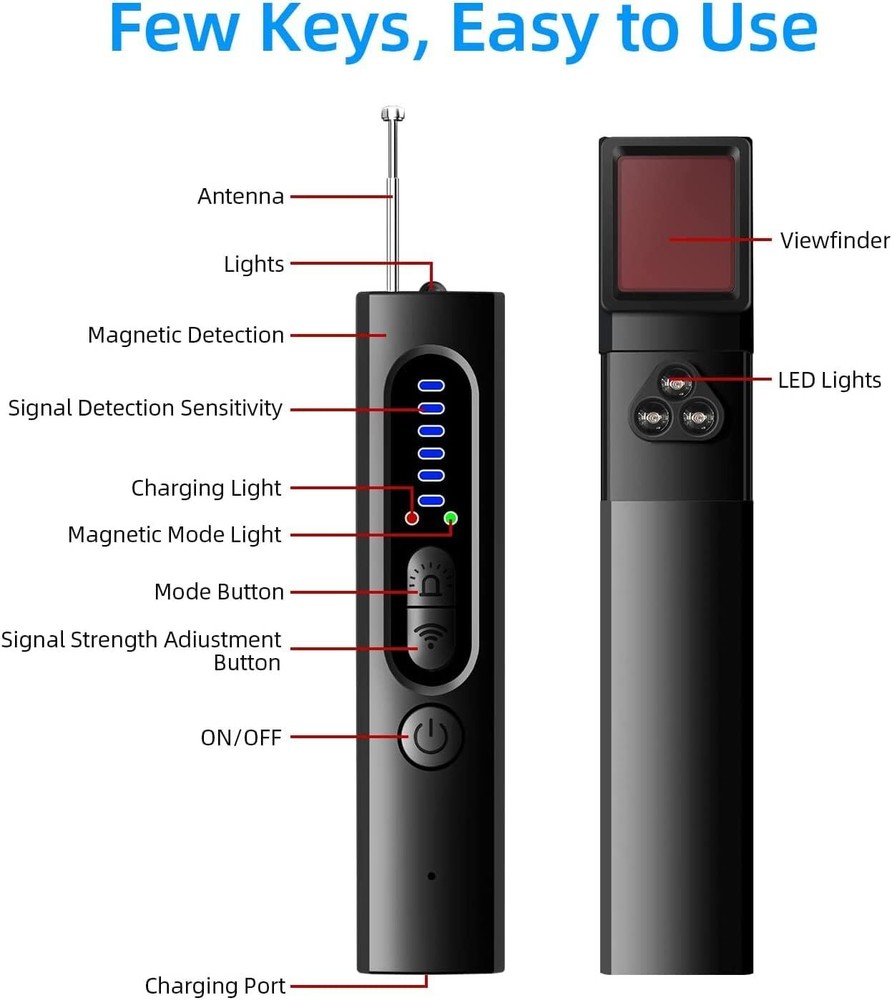 Hidden Camera Detector - Anti Spy GPS Tracker / Detectors - Bug Sweeper