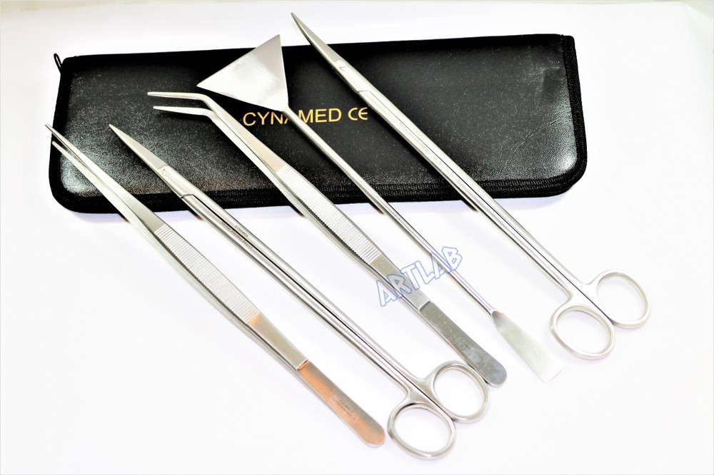 PREMIUM GERMAN FISH TANK CLEANING KIT-BASIC AQUASCAPING TOOLS STAINLESS 5PCS