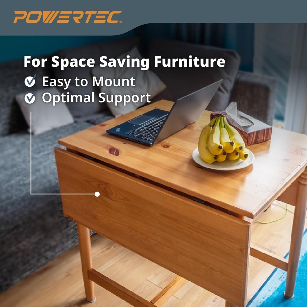 POWERTEC Drop Leaf Table Supports – Set 2PK, Metal