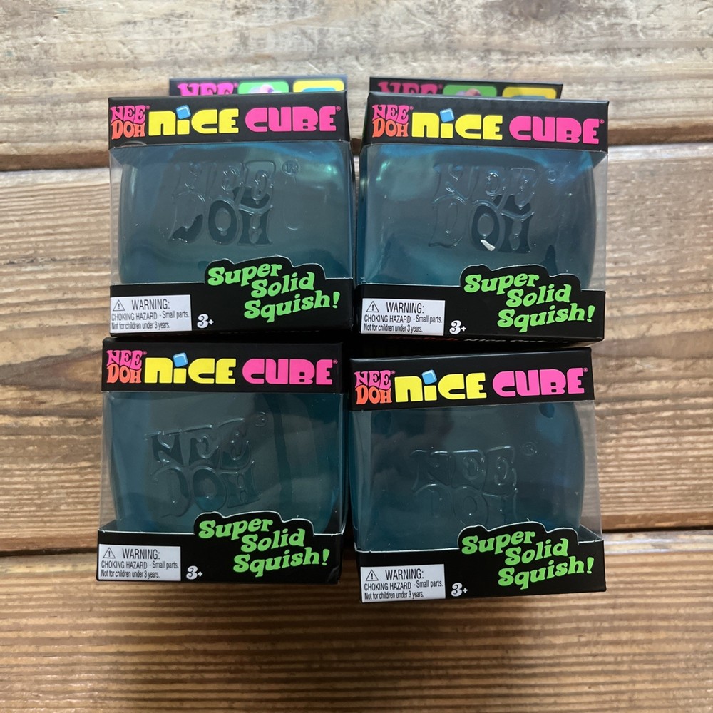 Nee Doh Nice Cube - Super Solid Squish! (Blue) 1