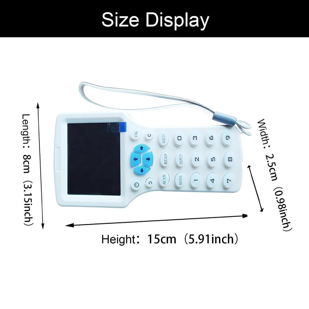 English Voice 10 Muti-Frequency RFID Copier Reader Writer Duplicator for ID/I...