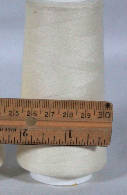 2 MAXI-LOCK ALL-PURPOSE 100% POLYESTER SERGER THREAD~3000 YD CONE EGG SHELL NEW
